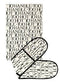 Black Toast Double Oven Glove & Tea Towel Set